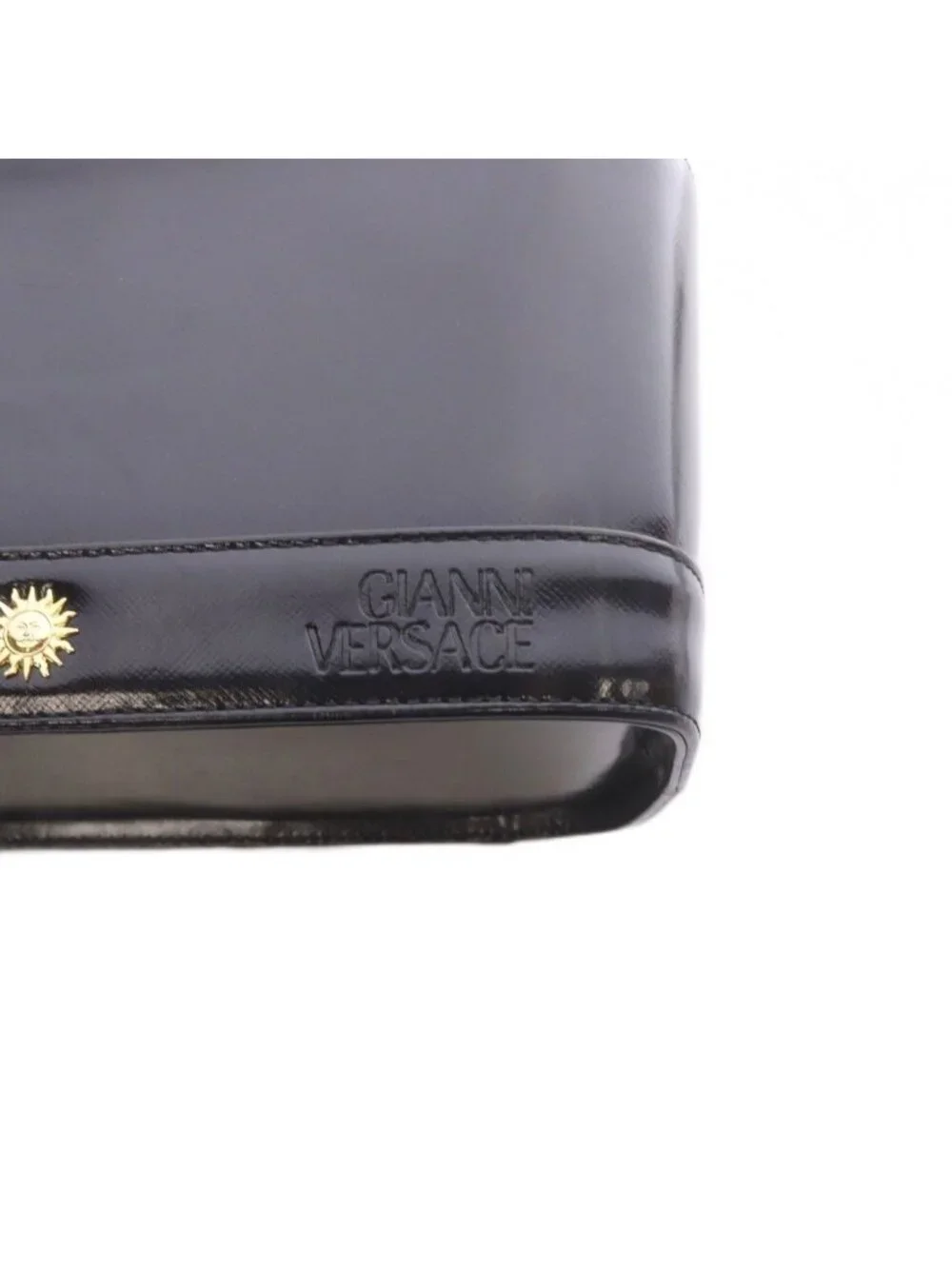 Versace Gianni Vanity Bag Sunburst Black